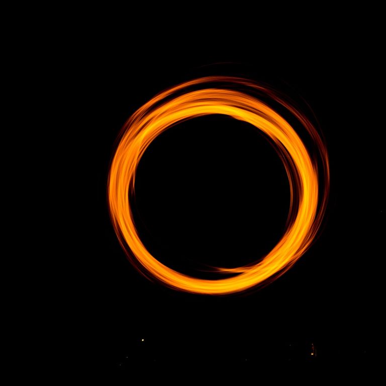 Long exposure image or circular motion represents closed loop digital marketing strategy